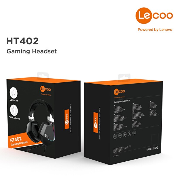 Lecoo HT402 Kulak Üstü RGB 3.5 MM Jack + USB Gaming Oyuncu Kulaklığı