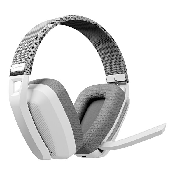 Rampage BLITZ Wireless 2.4G+ Bluetooth Mikrofonlu Oyuncu Kulaklığı Beyaz-Gri