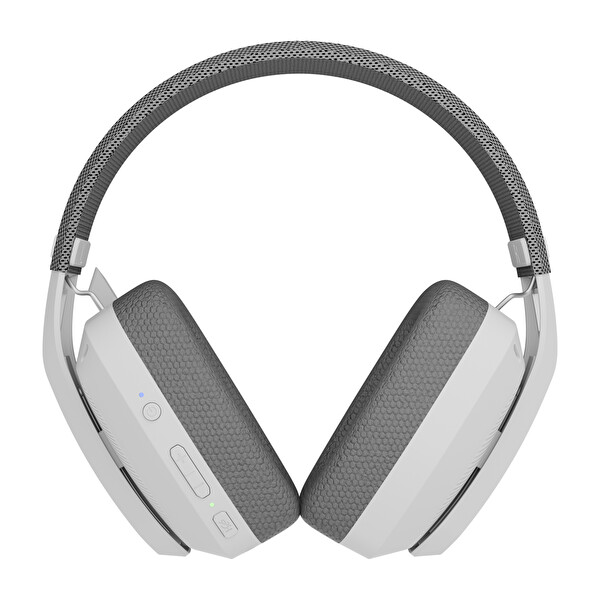 Rampage BLITZ Wireless 2.4G+ Bluetooth Mikrofonlu Oyuncu Kulaklığı Beyaz-Gri