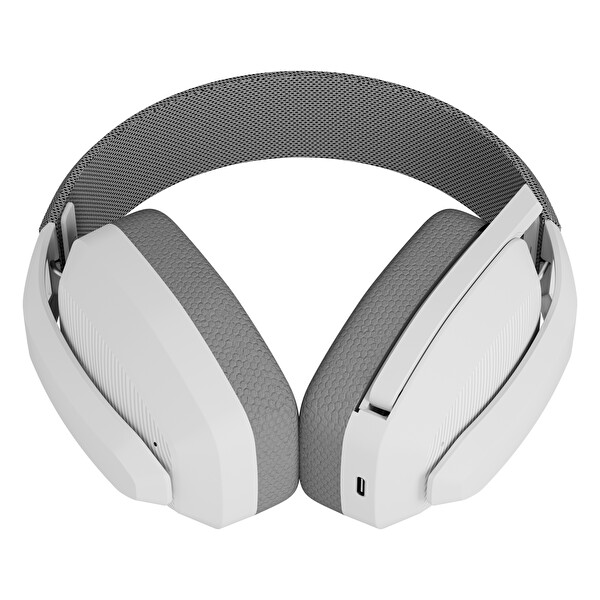 Rampage BLITZ Wireless 2.4G+ Bluetooth Mikrofonlu Oyuncu Kulaklığı Beyaz-Gri