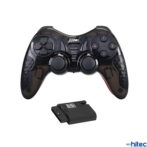 ScHitec 7in1 PC-PS2-PS3-PC360-TV-TVBox-Android Cihazlar ile Uyumlu Kablosuz Gamepad Siyah