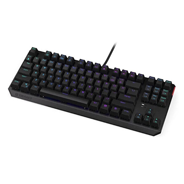 Endorfy Thock TKL Kailh Red Switch RGB Türkçe Mekanik Kablolu Siyah Gaming Klavye EY5A003