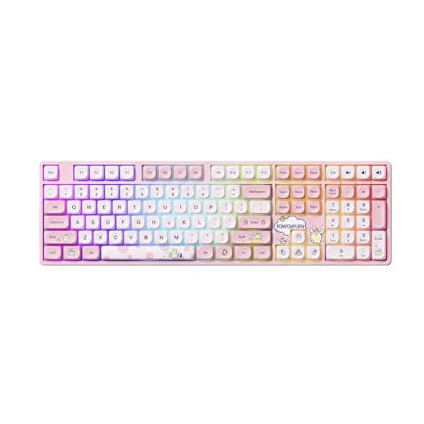 Akko Pompompurin 5108B Plus RGB Kablosuz Hotswap Mekanik Pembe Gaming Klavye