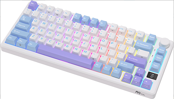 Royal Kludge M75 75% Kablosuz US Gaming Mekanik Klavye Beyaz Mavi