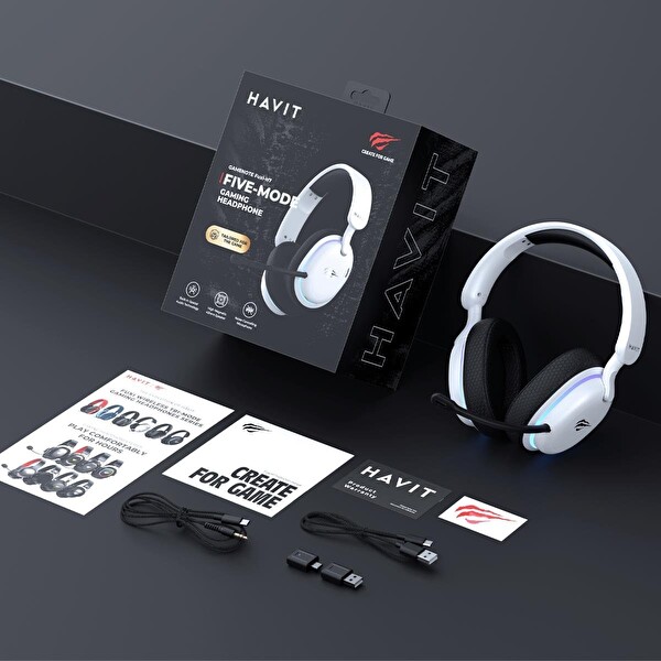 Havit Gamenote Fuxi-H7 RGB Kablosuz Gaming Oyuncu Kulaklığı Siyah