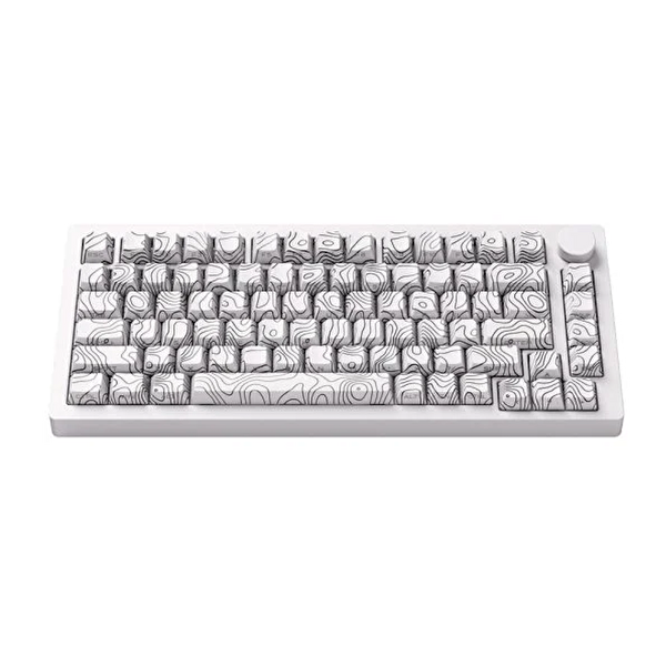Akko MonsGeek M1 V5 Contour Lines White RGB Kablosuz Hotswap Mekanik Gaming Klavye