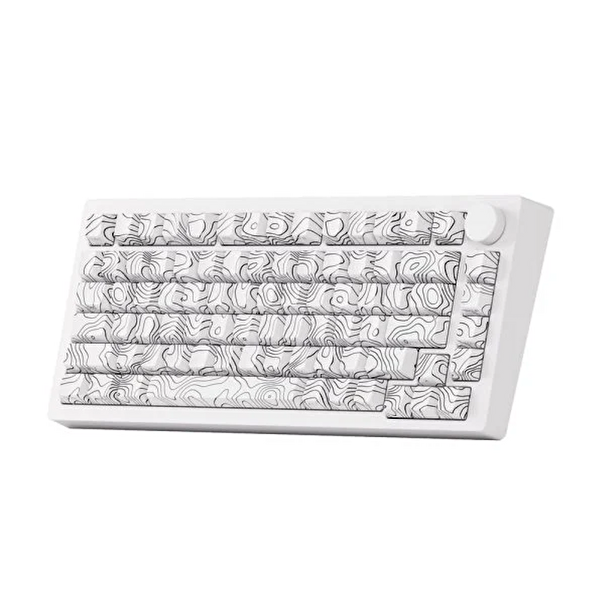 Akko MonsGeek M1 V5 Contour Lines White RGB Kablosuz Hotswap Mekanik Gaming Klavye