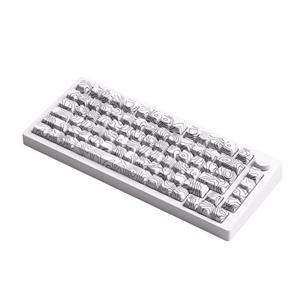 Akko MonsGeek M1 V5 Contour Lines White RGB Kablosuz Hotswap Mekanik Gaming Klavye