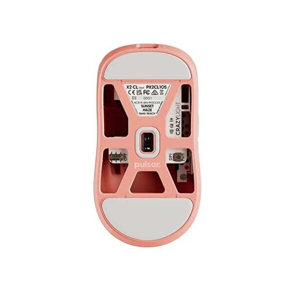 Pulsar X2 CrazyLight 8K Hz XS-1 Sensör Kablosuz Size 1 Mini Simetrik Gaming Mouse Pembe PX2CL105