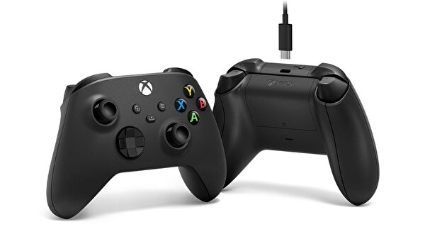 Microsoft Xbox Wireless Controller 9. Nesil Kol Carbon Black - Type C USB Kablo Siyah