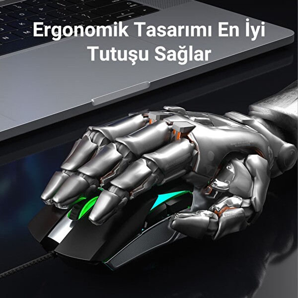 Aula F816 RGB Efektli 12800DPI Kablolu Optik Gaming Oyuncu Mouse