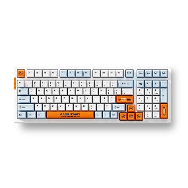 Mchose G98 MC-G98S-7 Pro %98 RGB Kablosuz Hotswap Turuncu - Mavi Mekanik Gaming Klavye