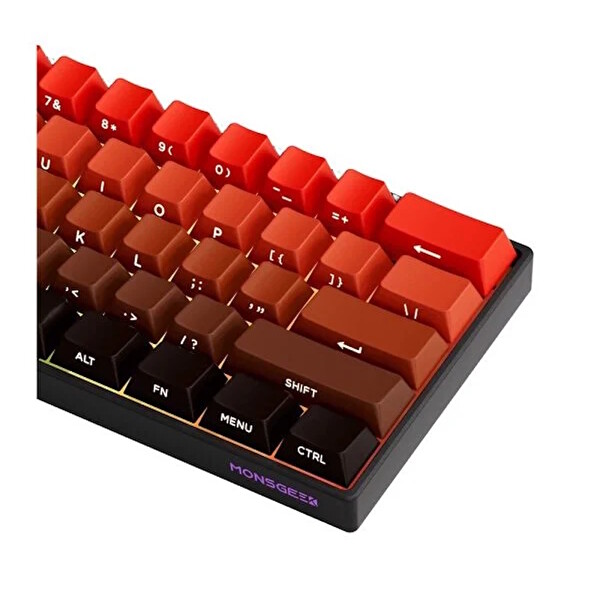 Akko MonsGeek FUN60 Max Shine-Through Blaze Gradient Hall Effect Manyetik Switch ARGB Kablosuz Hotswap Mekanik Oyuncu Klavyesi
