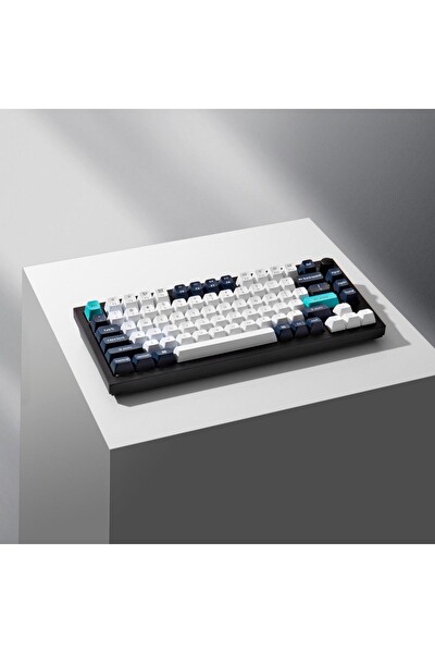 Keychron Q1 Max RGB TKL Mekanik Red Switch 2.4 GHz Kablosuz İngilizce Beyaz-Lacivert Klavye