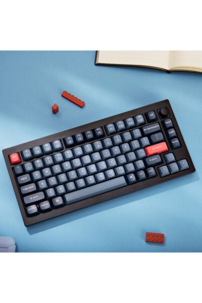Keychron V1 Max RGB TKL Mekanik Red Switch 2.4 GHz Kablosuz İngilizce Siyah Klavye