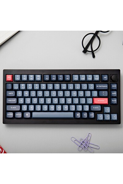 Keychron V1 Max RGB TKL Mekanik Red Switch 2.4 GHz Kablosuz İngilizce Siyah Klavye