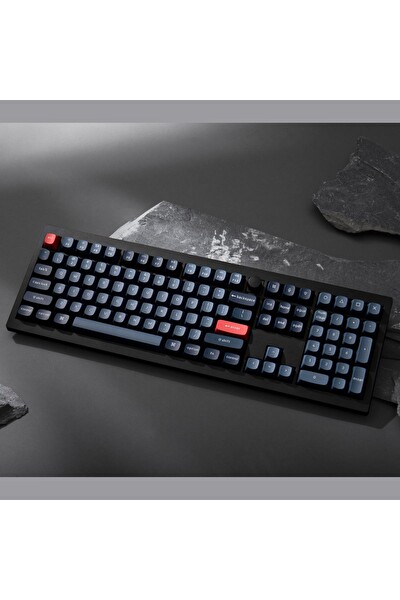 Keychron V6 Max RGB Full Size Mekanik Red Switch 2.4 GHz Kablosuz İngilizce Siyah Klavye