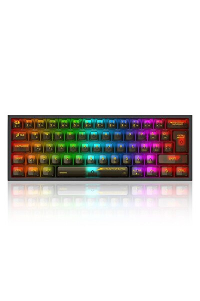 Redragon K617 RGB Fizz Şeffaf Siyah Kablolu Mekanik 61 Tuşlu Türkçe Oyuncu Klavyesi