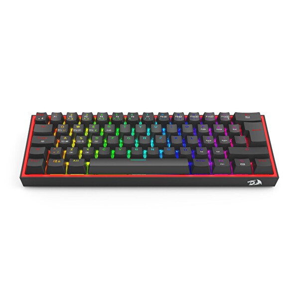 Redragon K616 Fizz PRO RGB Red Switch 2.4GHz Kablosuz Siyah Türkçe Mekanik Oyuncu Klavyesi