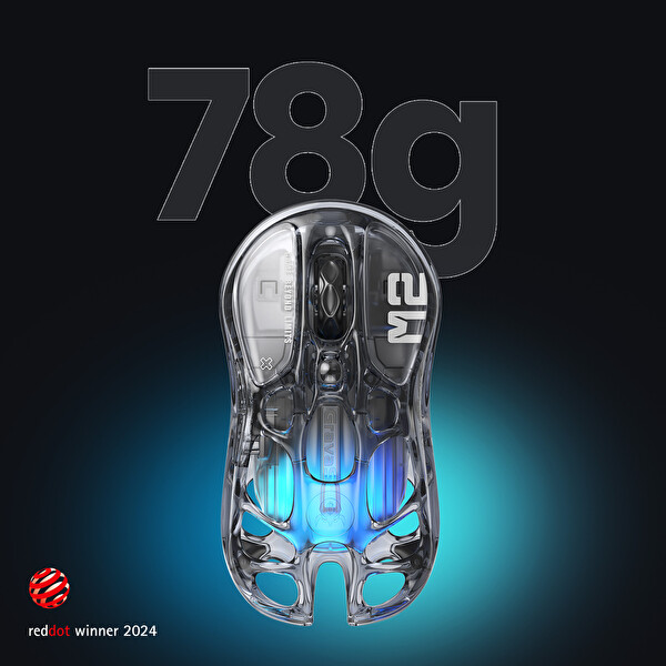 GravaStar Mercury K1 Lite+M2 Kablosuz RGB Işıklı Mekanik Q Gaming Klavye ve Optik Mouse Seti, Şeffaf Siyah