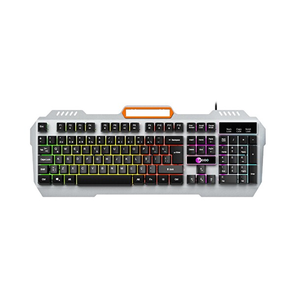 Lecoo KB123 Rainbow Aydınlatmalı Makro Tuşlu Membran Türkçe Q Siyah Gaming Klavye