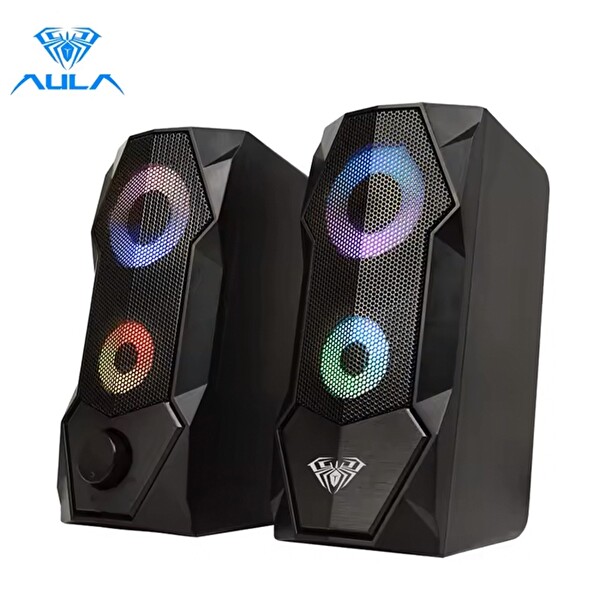 Aula N-301 10W Masaüstü RGB PC 1+1 Oyuncu Hoparlör Speaker