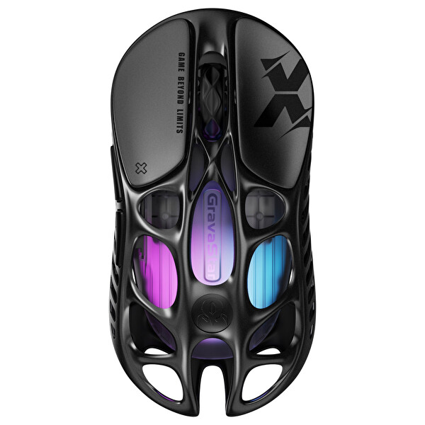 GravaStar Mercury X RGB 32K DPI Kablosuz Magnezyum Alaşımlı Programlanabilir 5 Tuşlu Siyah Optik Gaming Mouse