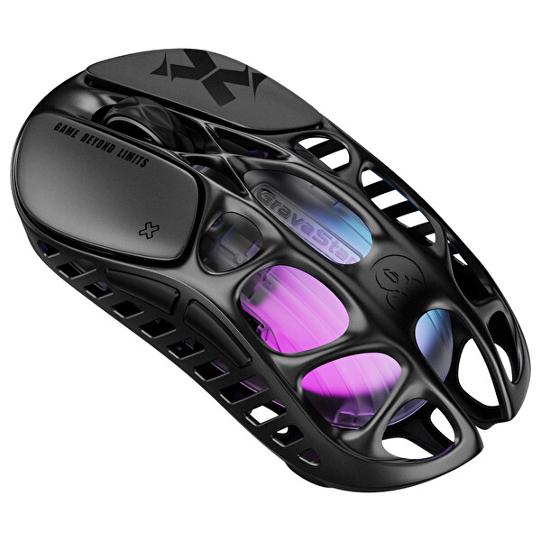 GravaStar Mercury X RGB 32K DPI Kablosuz Magnezyum Alaşımlı Programlanabilir 5 Tuşlu Siyah Optik Gaming Mouse