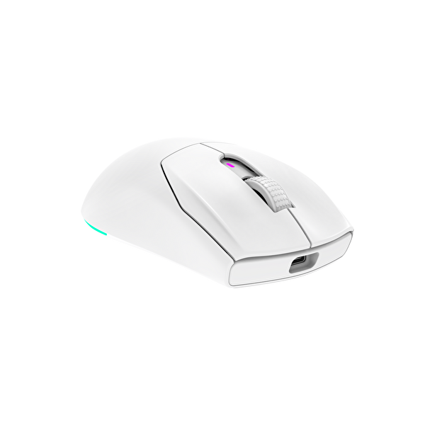 Rampage Prote M5 Pro Kablosuz Beyaz RGB Ledli Şarjlı 26000 DPI 3395 Sensor Gaming Mouse