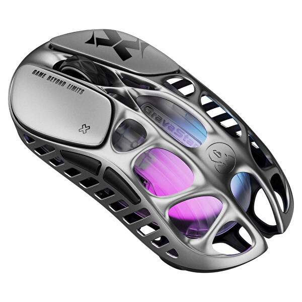 GravaStar Mercury X RGB 32K DPI Kablosuz Programlanabilir 5 Tuşlu Uzay Gri Optik Gaming Mouse