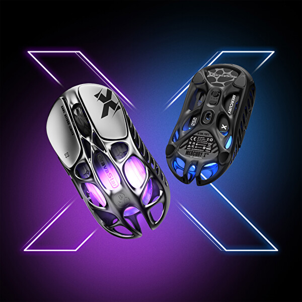 GravaStar Mercury X RGB 32K DPI Kablosuz Programlanabilir 5 Tuşlu Uzay Gri Optik Gaming Mouse