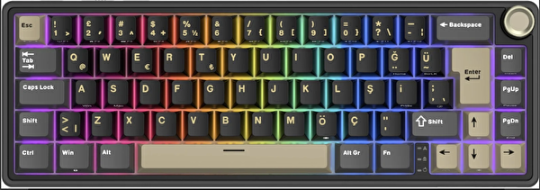 Royal Kludge R65 Phantom RGB Türkçe Kablolu Gaming Klavye