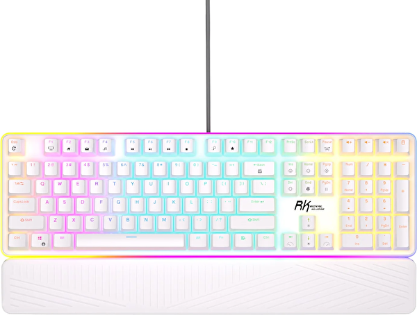 Royal Kludge RK918 Red Switch PBT RGB Kablolu US Beyaz Mekanik Gaming Klavye