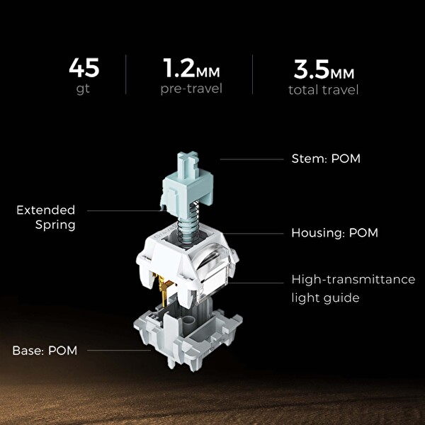 GravaStar Mercury K1Pro+X Kablosuz RGB Işıklı Mekanik Q Special Edition Sarı Gaming Klavye ve Optik Mouse Seti