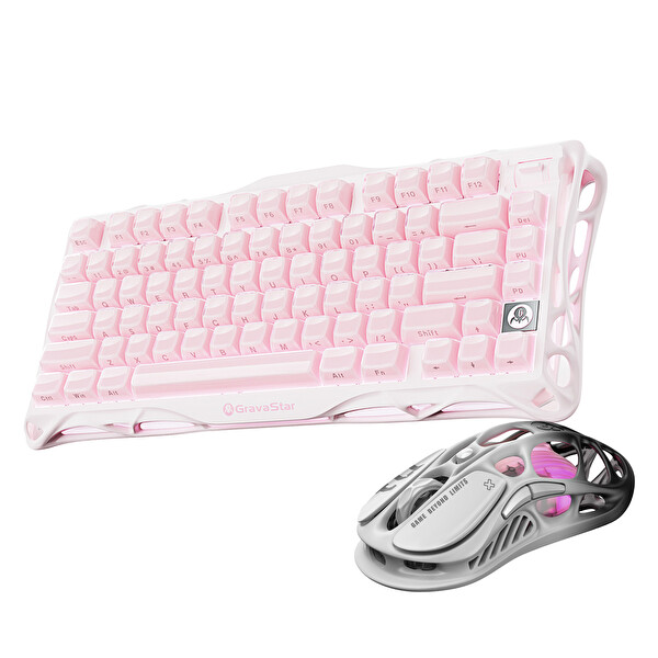 GravaStar Mercury K1+M1 Pro Kablosuz RGB Işıklı Mekanik Q Gaming