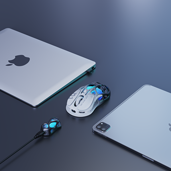 GravaStar Mercury K1+M1 Pro Kablosuz RGB Işıklı Mekanik Q Special Edition Pembe Gaming Klavye ve Optik Mouse Seti