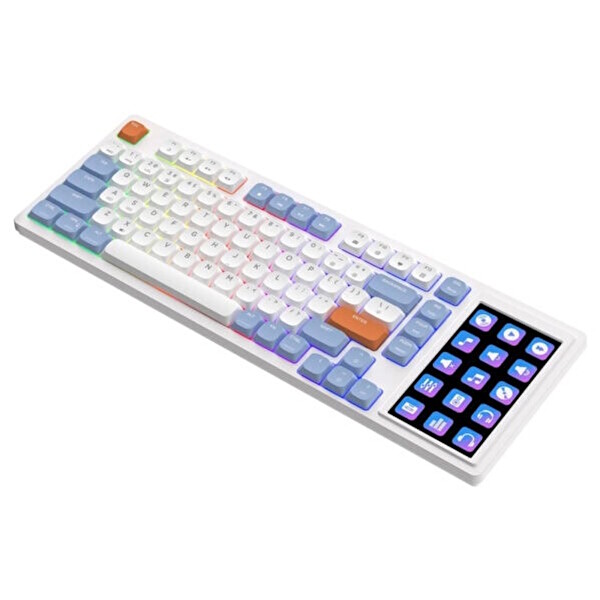 Ajazz AKP815 Blue White Orange Huannuo Short Tea Switch RGB Mekanik Gaming Klavye