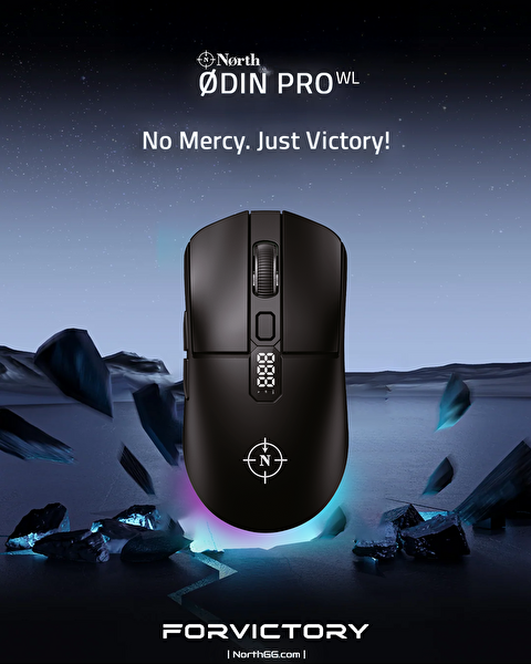 North Odin Pro WL 26.000 DPI 750 IPS 70G UltraLight RGB Kablosuz Gaming Mouse