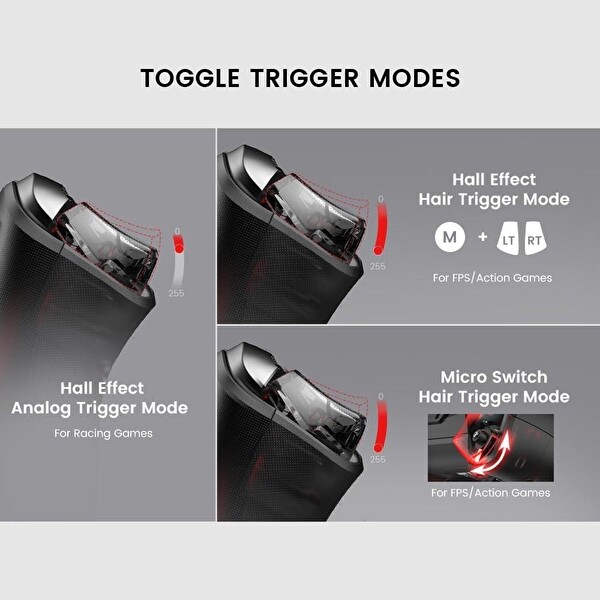 GameSir Cyclone 2 Hall Effect 2.4G Wireless Controller Beyaz - Switch PC Android iOS Uyumlu