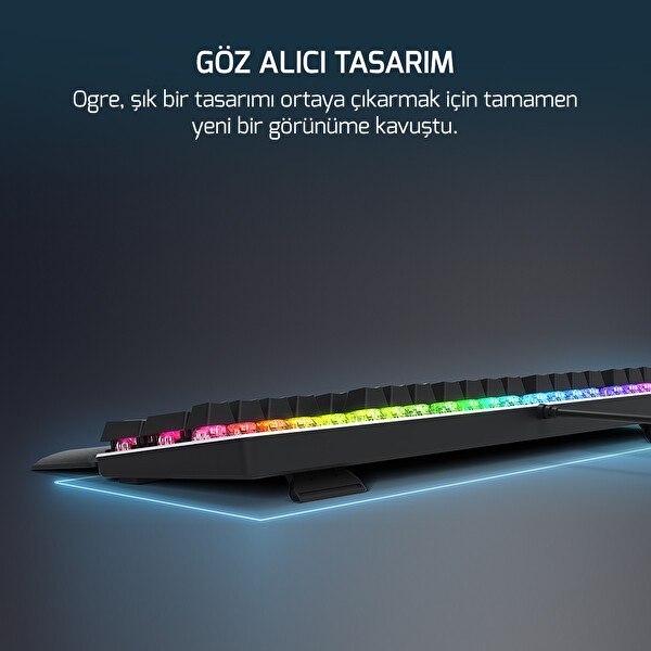 Gamepower Ogre RGB 60M Red Switch Türkçe Q USB Mekanik Oyuncu Klavyesi