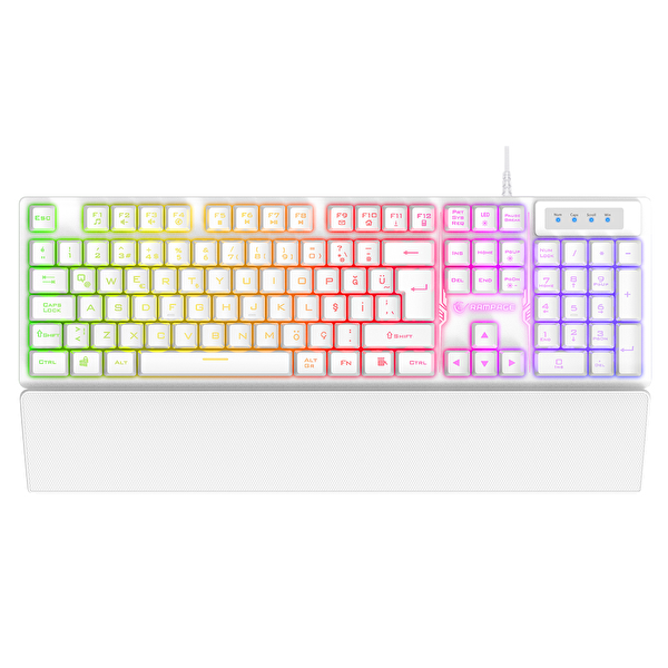 Rampage KB-RX77 RUNNER Rainbow Beyaz Gaming Klavye