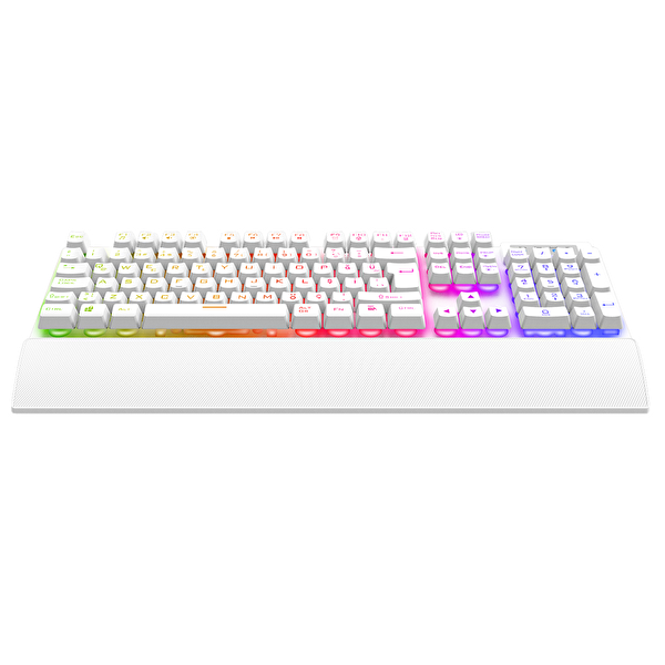 Rampage KB-RX77 RUNNER Rainbow Beyaz Gaming Klavye