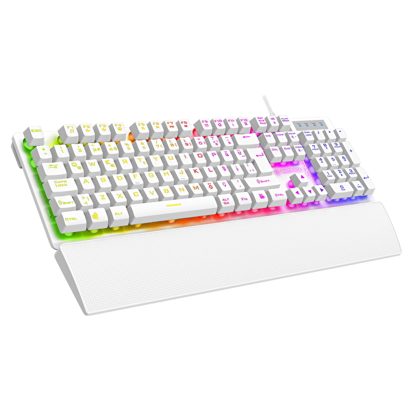 Rampage KB-RX77 RUNNER Rainbow Beyaz Gaming Klavye