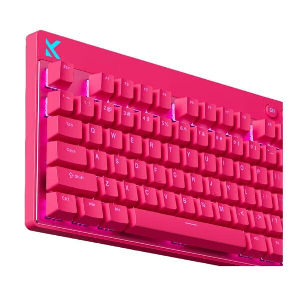 Mchose Mix 87 MC-MIX87-5 Rose Red Apollo Manyetik Switch 8K Hz Hall Effect RGB Hotswap Mekanik Oyuncu Klavyesi