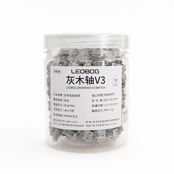 Aula Leobog GrayWood V3 Lineer 100 Adet Mekanik Switch