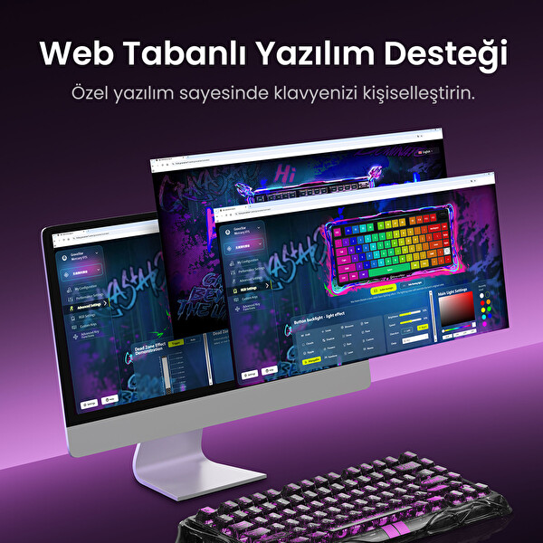 GravaStar Mercury V75 Lite HE Hot-Swappable Rapid Trigger 8kHz 0.25ms Kablolu Hall Effect Manyetik Switch Gaming Klavye