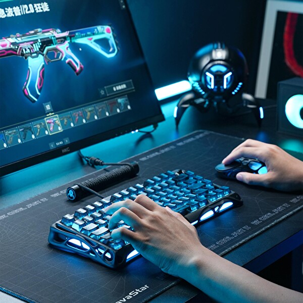 GravaStar Mercury V75 HE Hot-Swappable Rapid Trigger 8000Hz 0.125ms Kablolu Hall Effect Manyetik Switch Gaming Klavye