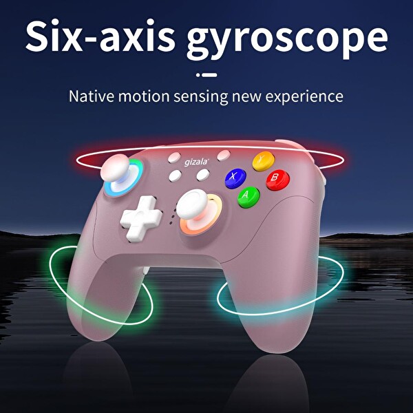 Gizala Switch 2 Hall Effect Triggers Joystick 2.4G Kablosuz Oyun Kontrolcüsü