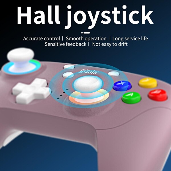 Gizala Switch 2 Hall Effect Triggers Joystick 2.4G Kablosuz Oyun Kontrolcüsü