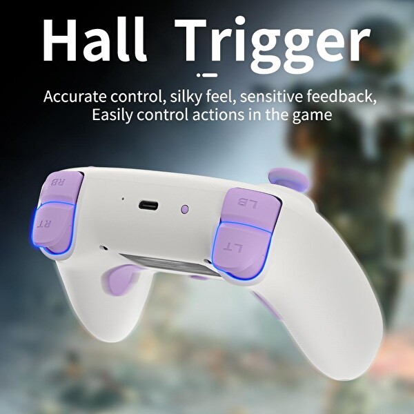 Gizala Switch 2 Hall Effect Triggers 2.4G Kablosuz Oyun Kontrolcüsü